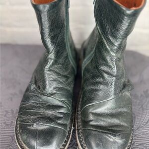 Trippen Green Leather Ankle Boots